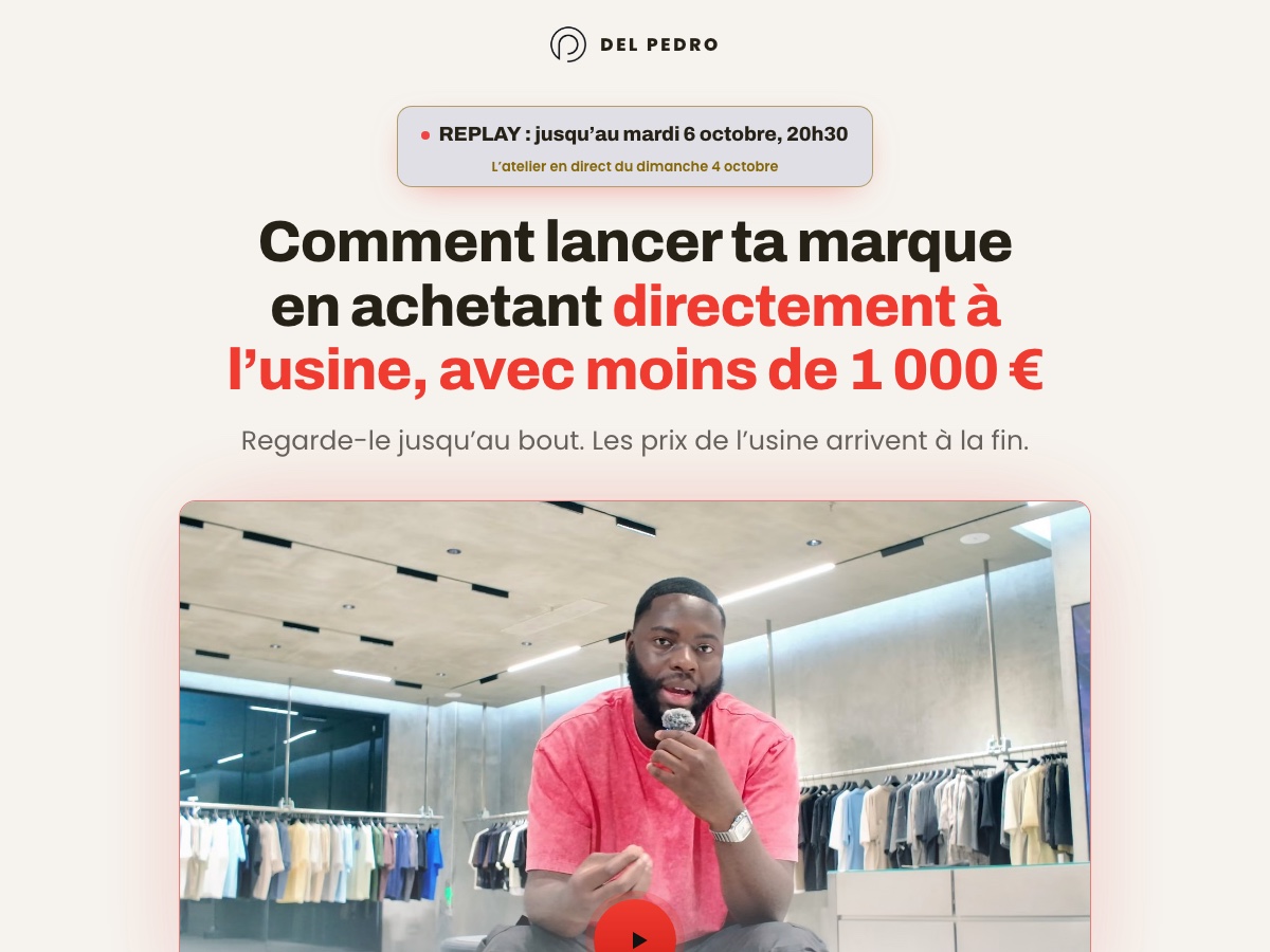 Aperçu de la page de replay