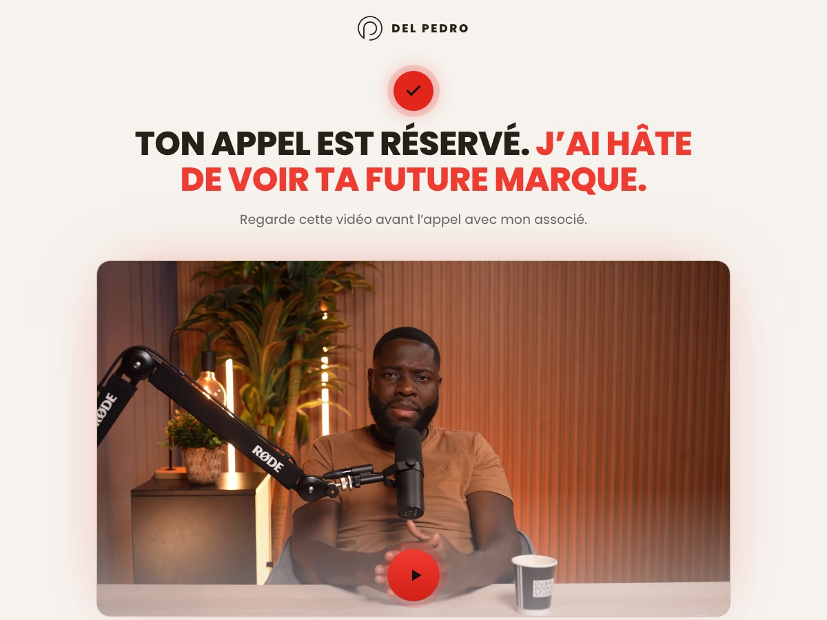 Aperçu de la page après réservation